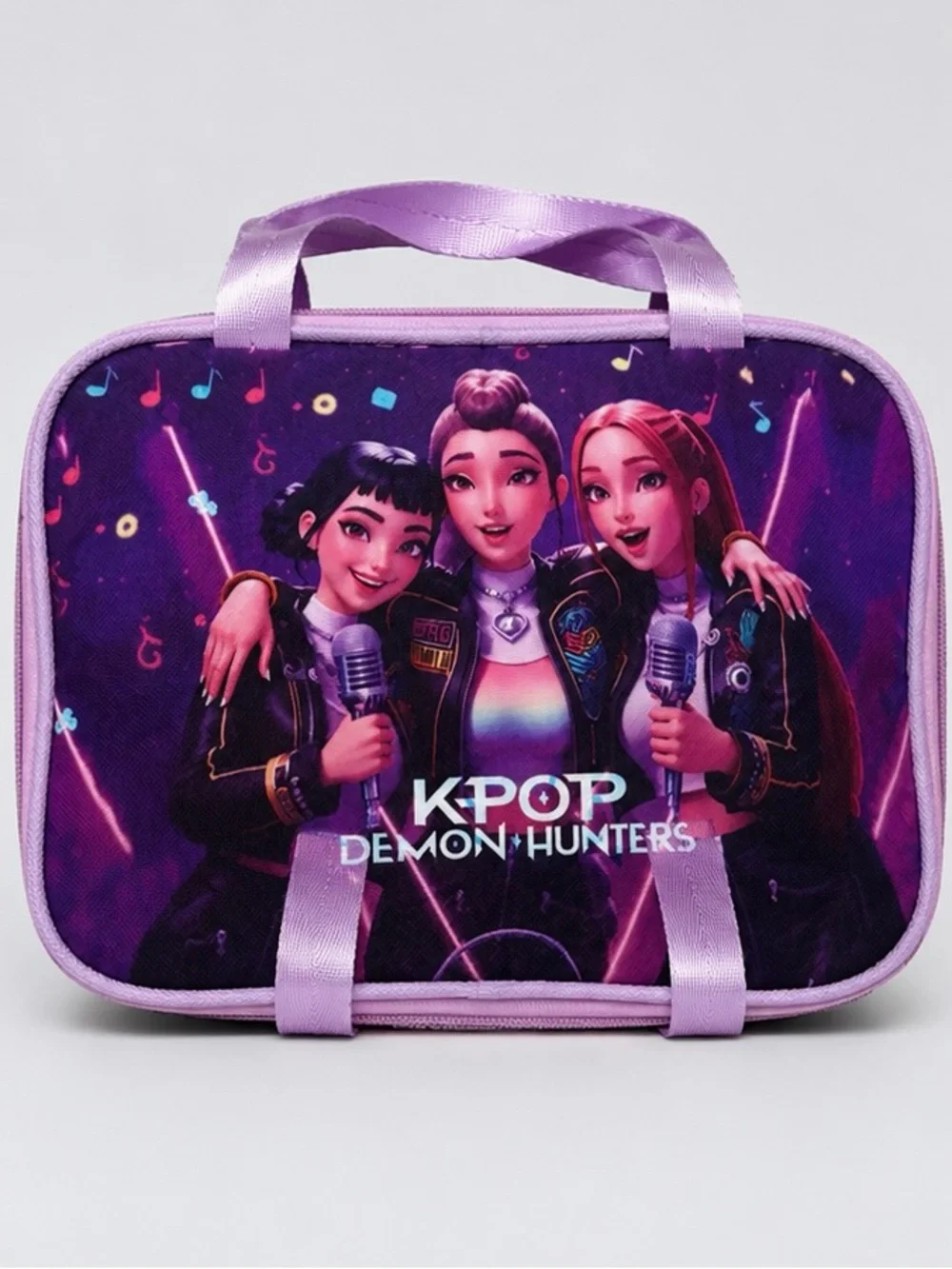 KPOP Demon Hunters Insulated Lunch Bag | Reusable Cooler Tote | Purple